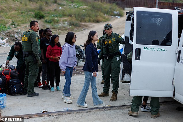 The city is struggling to cope with a surge of migrants in the area and footage shows them being released from overcrowded facilities