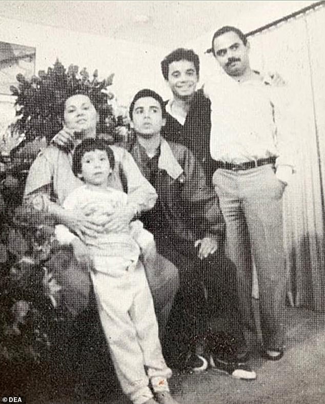 Griselda had four sons Michael, Osvaldo, Uber and Dixon (pictured together), but was nicknamed the Black Widow