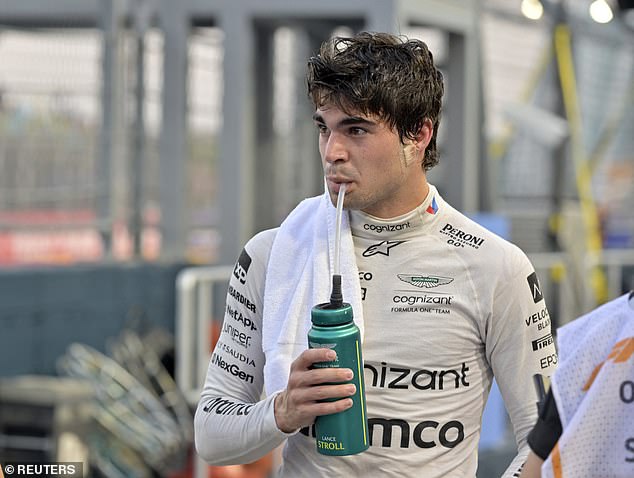 Stroll was in last place trying to get out of the first part of qualifying when it happened