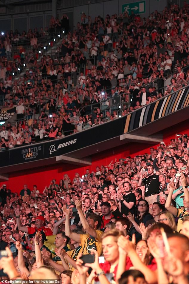 The Merkur Spiel-Arena was packed with spectators on Saturday for the closing ceremony of the Invictus Games in Dusseldorf, Germany