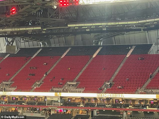 In Atlanta, additional black seats were used to meet the huge demand for tickets