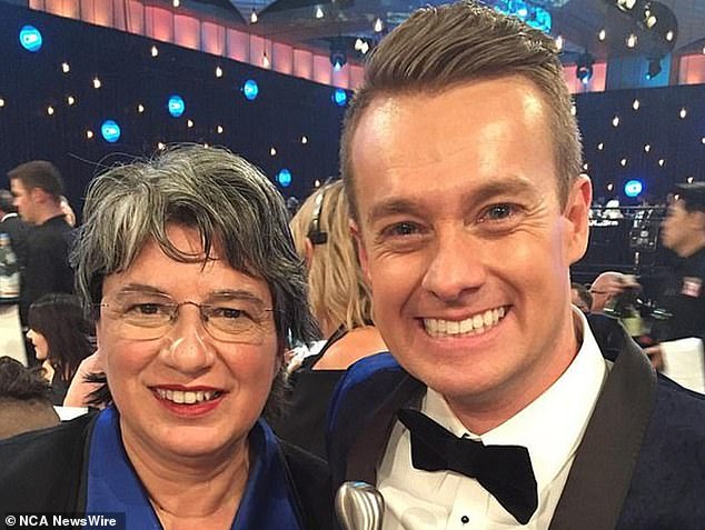 Maria Michael, left.  with Network 10 host Grant Denyer.  Image: Instagram