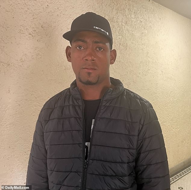 Otoniel Feliz appeared blue-eyed as he spoke to DailyMail.com outside his apartment