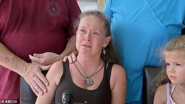 Sarah is seen crying as she discusses what happened after her beloved son was fatally injured