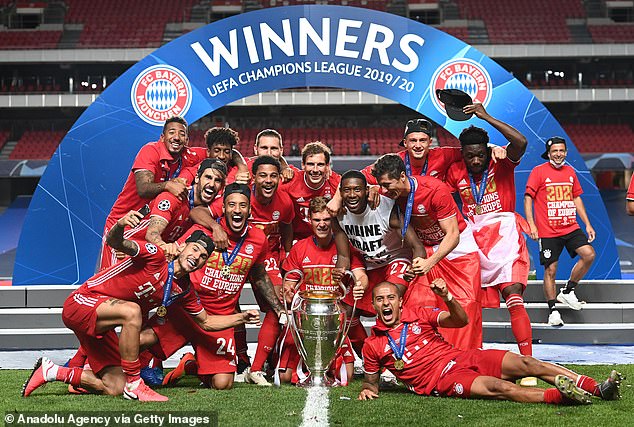 Bayern have won the European Cup six times, most recently during the Covid pandemic in 2020 when they beat Paris Saint-Germain 1-0 in Lisbon