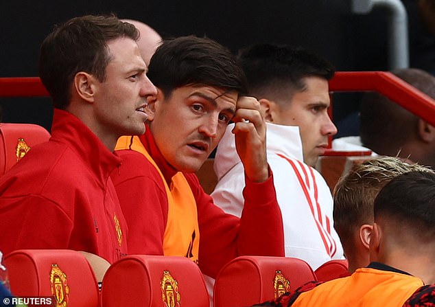 Harry Maguire once again watched from the bench as United's defense crumbled