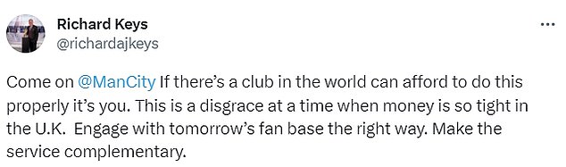 The broadcaster called on the club via social media to deal with the fan base 'in the right way'