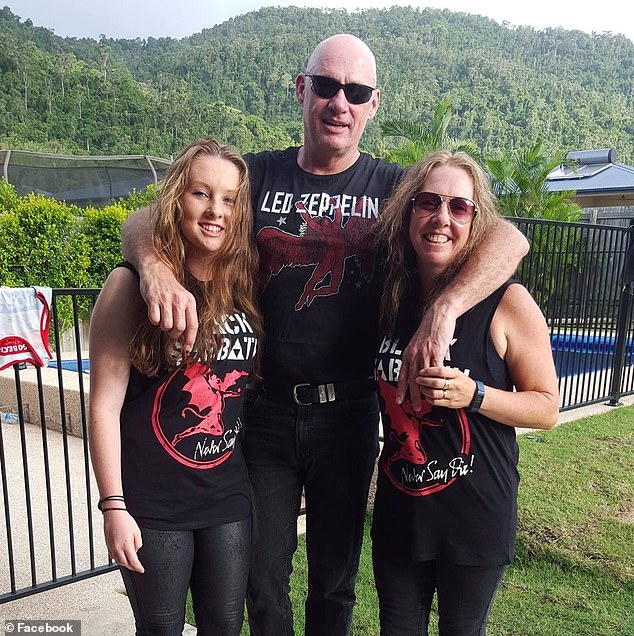 Graham McBride, daughter Kyah (left) and wife Nadene (right) were all heavily involved with the Singleton Roosters Club, as was Kyah's partner, Kane Symons, who also died in the crash