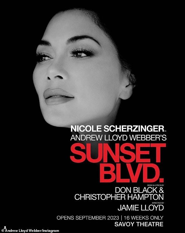 Treading the boards: The Pussycat Dolls singer, 45, will star as Norma Desmond in a new production of Sunset Boulevard starting next Thursday at the Savoy Theater