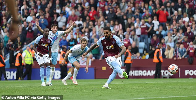 But Villa rallied, with Jhon Duran scoring the equalizer before Douglas Luiz (right) converted from the spot in the eighth minute of stoppage time.