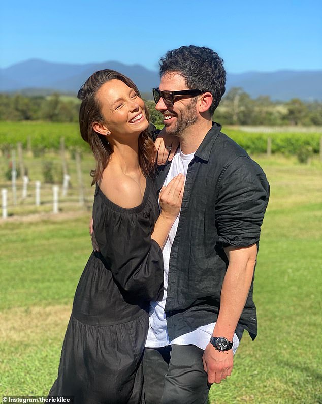 Ricki-Lee and Richard (right) bought the lavish two-storey, four-bedroom, three-bathroom property in 2014, a year before they married