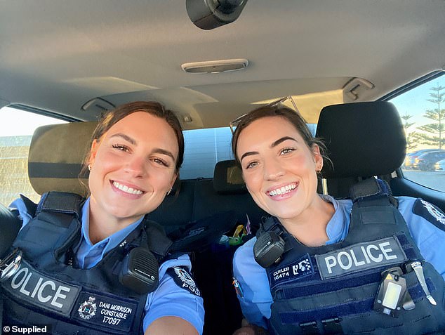 Ms Cutler's best friend and fellow officer Dani Morrison (left) thanked WA Police, the Western Australian community and the rest of Australia for donating and helping to raise $500,000 to bring Ella home