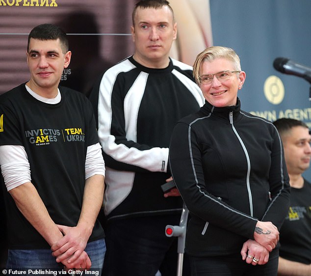 Ms Paievska, a member of the Ukrainian team for the Invictus Games (pictured here at a training event) received a call from the Duke of Sussex a week after being released by her captors