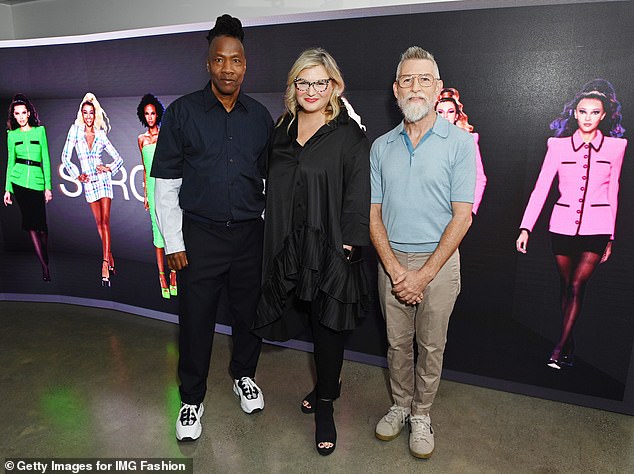 Directors Roger Ross Williams, Larissa Bills pictured with designer Todd Oldham