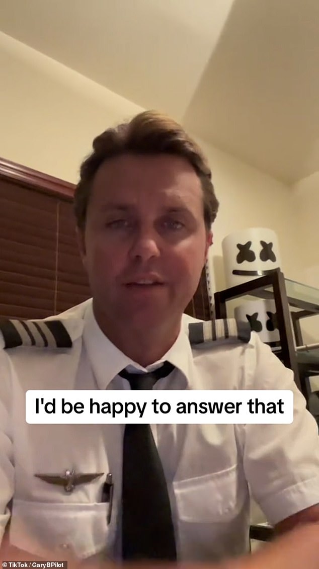 Gary told MailOnline that pilots only get breaks if there are at least three pilots on board and that these usually last between 2 and 3 hours