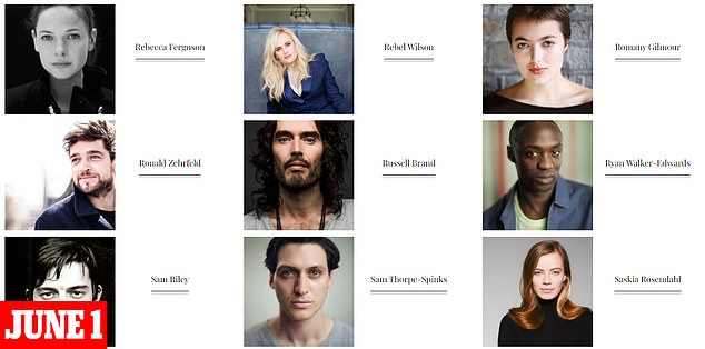 On June 1, 2023, talent agency Tavistock Wood still represented Russell Brand on their website