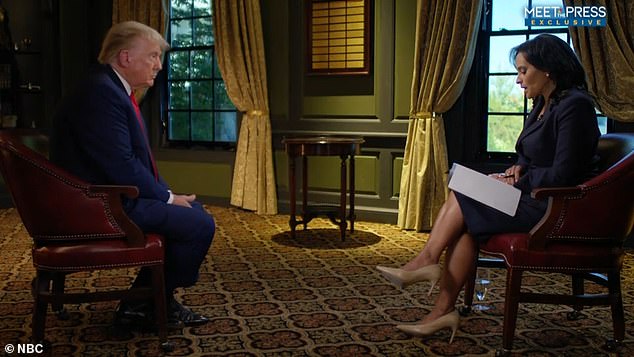 Trump sat down with NBC News host Kristen Welker for a wide-ranging interview that aired Sunday morning on Meet the Press