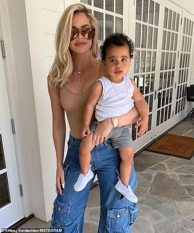 Boy mom: Tatum turned one on July 28 and in true Kardashian style, Khloé celebrated her 'SONshine' with an epic party