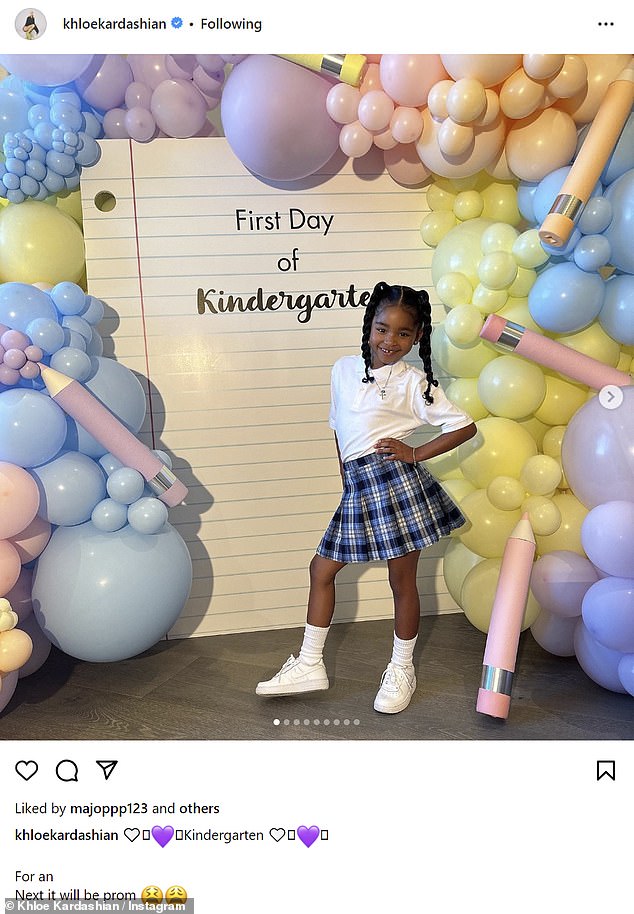 Back to school: And Tatum's first birthday isn't the only big moment in her kids' lives.  Granted, five just started kindergarten and the mother of two celebrated with an epic photo shoot