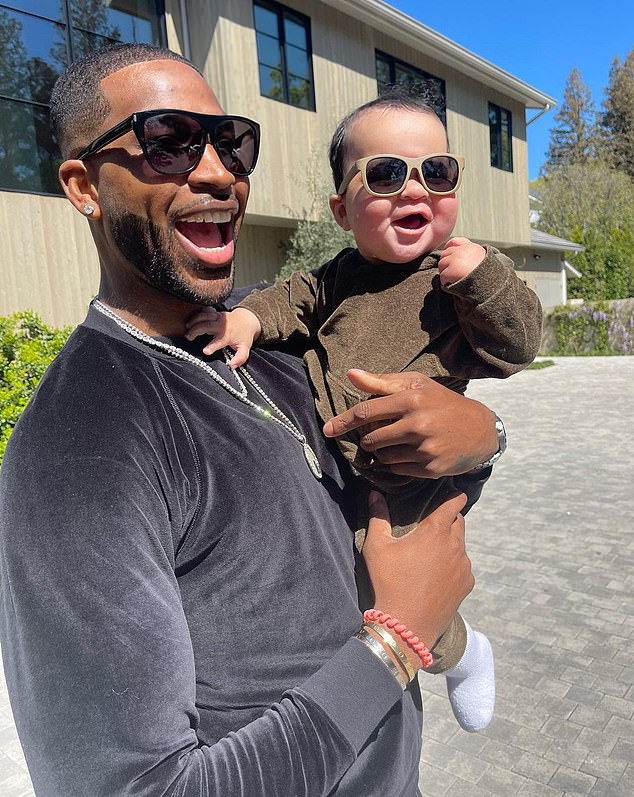 Baby daddy: Khloe shares both her children with 32-year-old NBA star Tristan Thompson, with whom she had an on-again, off-again relationship for several years
