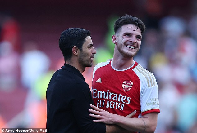 Lauren believes Rice can become world-class if Mikel Arteta deploys him further forward