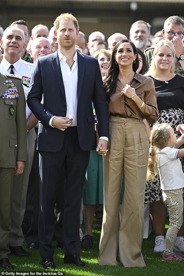 One of Meghan's most expensive items of clothing was the £1,200 Gabriele Hearst Vargas trousers