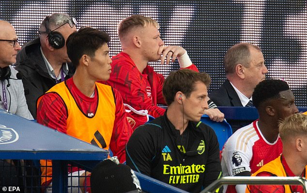 Ramsdale was left on the bench for the trip to Everton, which Arsenal won 1-0