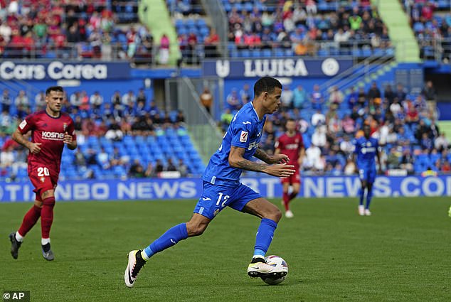 Greenwood made his debut for Getafe, on loan from Man United, in Sunday's LaLiga match