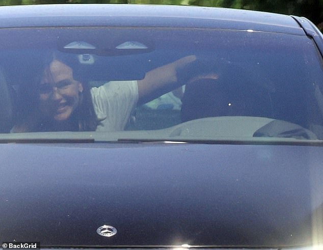 Children: Their youngest daughter, Seraphina, 14, sat next to her father on the passenger side