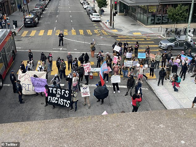 Protesters compared the women present to fascists and Nazis