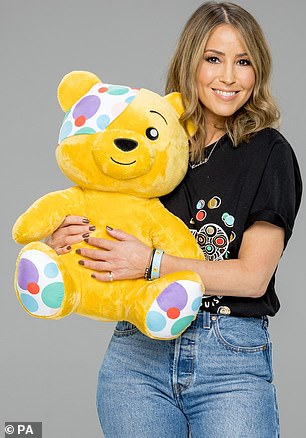 Pudsey!  Rachel Stevens from S Club in the photo