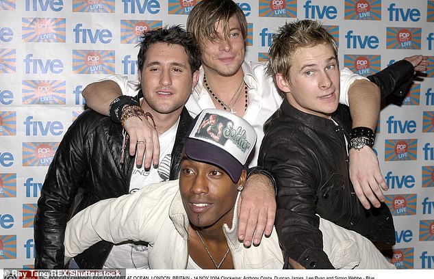 All Rise: Lee is best known as a member of the boy band Blue (clockwise: Anthony Costa, Duncan James, Lee and Simon Webbe)