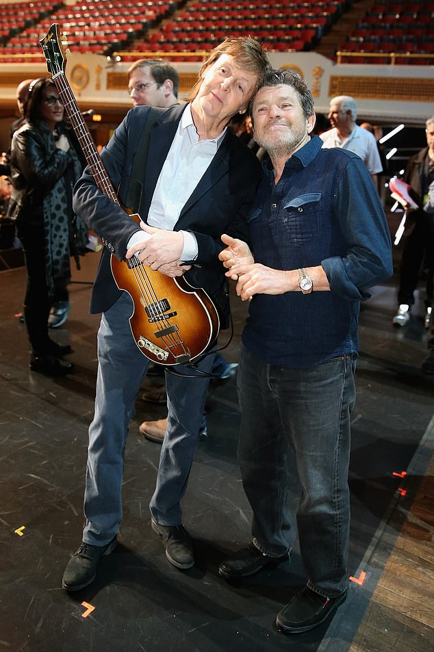 Paul McCartney and Wenner attend the 30th Annual Rock And Roll Hall Of Fame Induction Ceremony at the Public Hall on April 18, 2015 in Cleveland