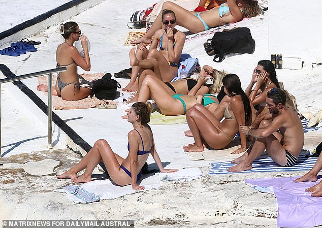 Aussies enjoyed a day of sunbathing as temperatures soared in Sydney this weekend