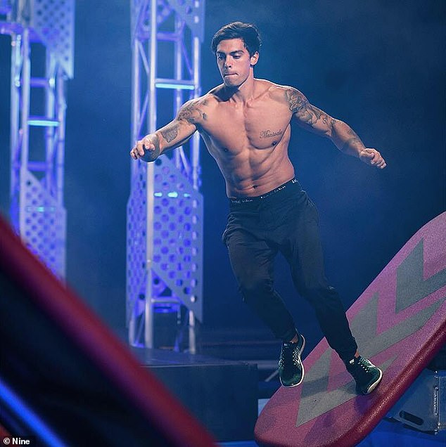 Pearce recently spoke about the attention he received for his good looks, especially from the mothers of his young audience.  Seen here on Australian Ninja Warrior