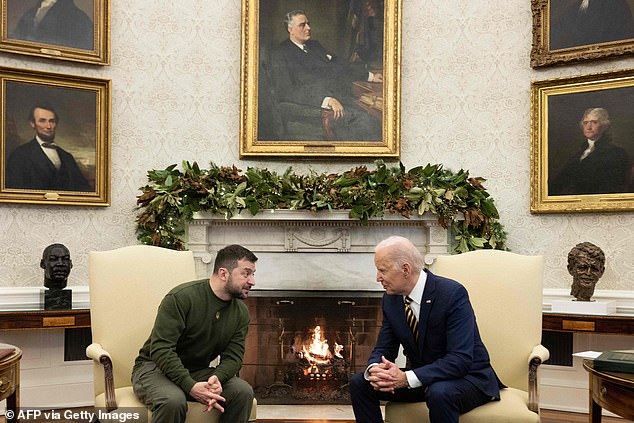 Zelenskyy will visit the White House and Capitol Hill this week during his visit to the United States for the United Nations General Assembly.  He is pictured there in December