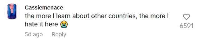 Many took to the comments to reflect Jen's disbelief at the breadth of products offered in the 'baby box' – especially since the US government offers none