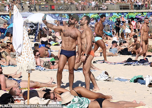 Almost every inch of the sand was covered with people eager to take advantage of the unseasonably warm weather