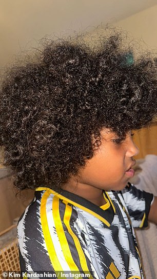 More content: The reality TV star also took to Instagram Stories to share photos of her son Saint's curly fro