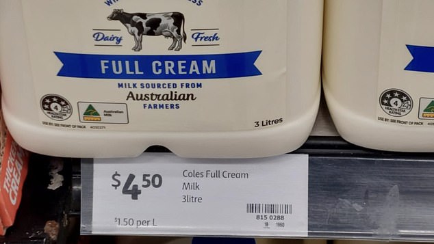 Just last week, the price of a 3-liter bottle of milk was $4.50