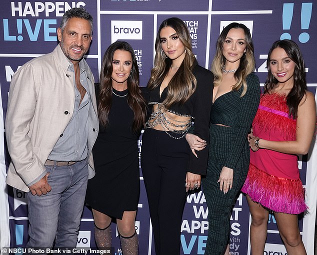 Umansky pictured with Richards and daughters Sophia, Farrah and Alexia