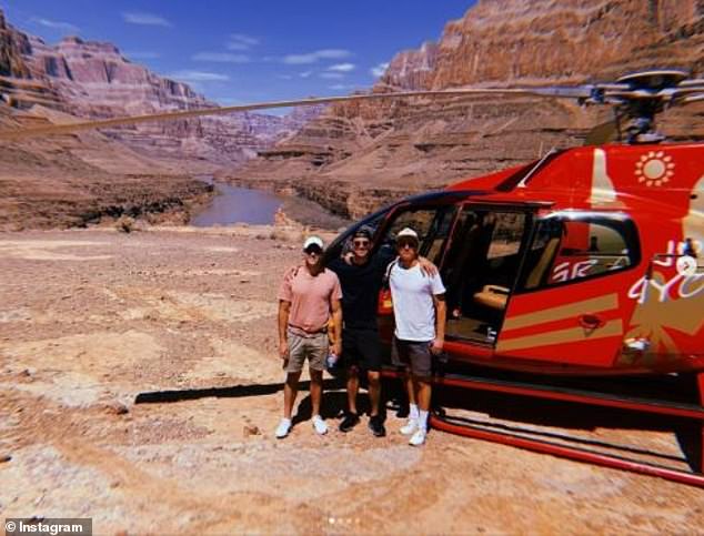 Joel Egan in 2019 at the base of the Grand Canyon in the US, where Opulent Group founders flew to attend a global F45 conference as the cult gym was riding high before the stock market soared and then crashed in 2022