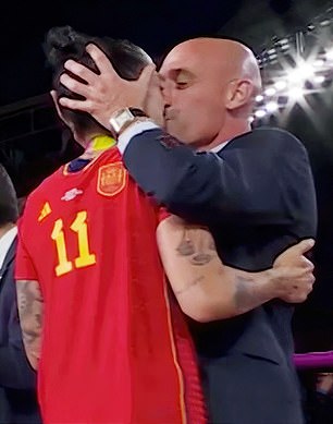 It comes after Rubiales sparked outrage after forcibly kissing Jenni Hermoso at the 2023 Women's World Cup