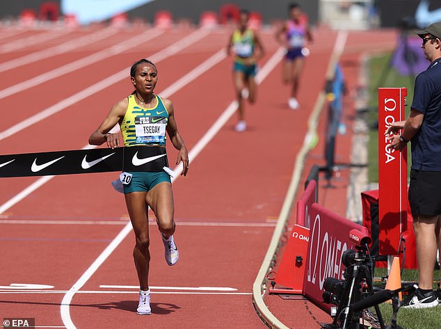 Tsegay powered through and improved her previous personal best in the race by 12 seconds