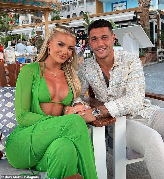 In love: Molly and Callum met on the very first winter edition of the ITV dating show in 2020, where they left for the final