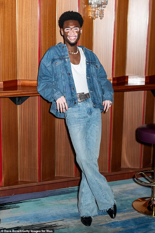 Nineties trend: Yvesmark Chery rocked a double denim look