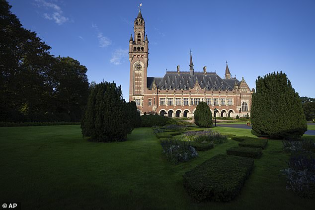 View of the Peace Palace that houses the World Court, where Ukraine's legal battle against Russia is being waged over genocide charges used by Moscow to justify the 2022 invasion