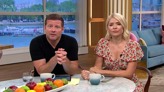 Sad news: Holly Willoughby and Dermot O'Leary led an emotional conversation with 'a lovely man' and 'much loved' team member Matty Lock