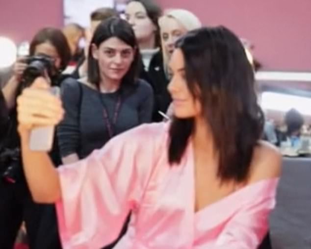 Users were shocked – and some disturbed – by her very quick change of emotions in the seven-second clip, which saw Kendall take a selfie and immediately hand the phone back.