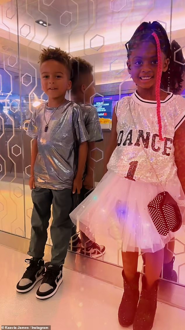 Besties with Beyonce: The birthday girl posed in her Renaissance Tour outfit with her best friend Crosby before the show